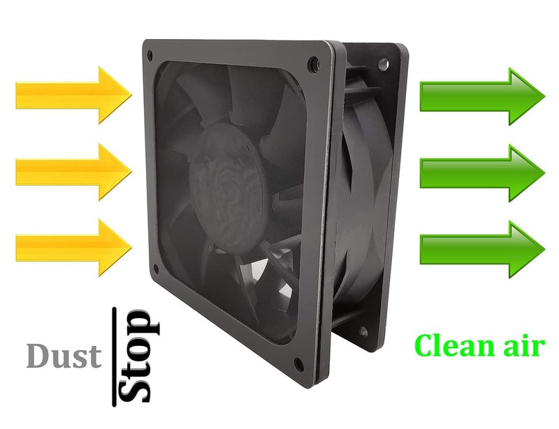 Fuhengli 120mm PC Computer Case Fan Dust Filter Grills with Magnet and Screws, Ultra Fine Nylon Mesh, Black Color - 4 Pack - Image 5